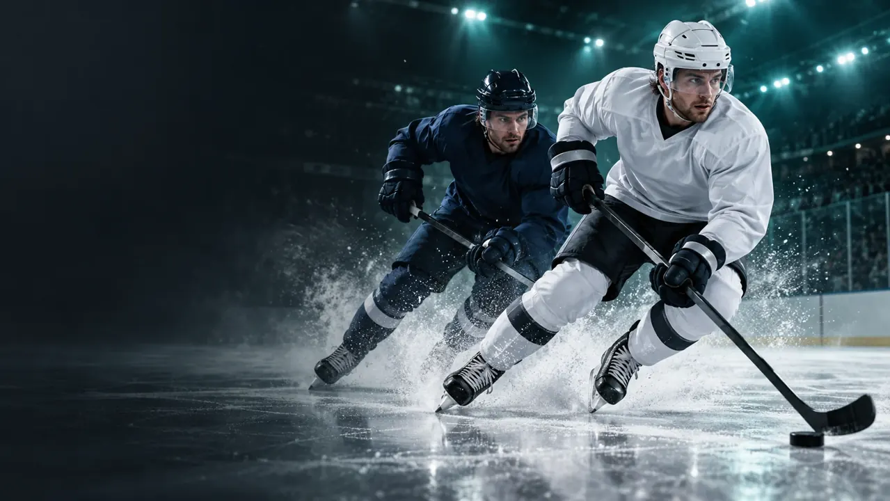 Original unbranded ice hockey scene